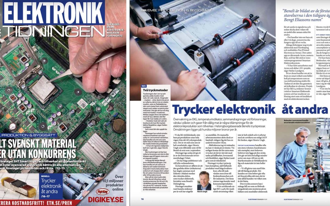 Beneli featured in Eletroniktidningen